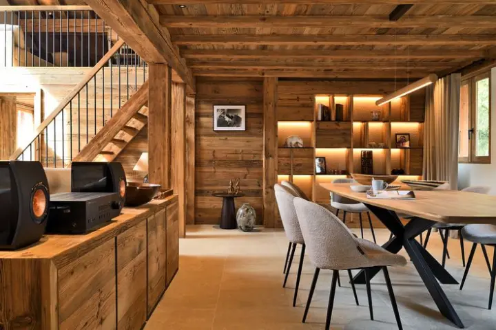 Pièce au style chalet cosy